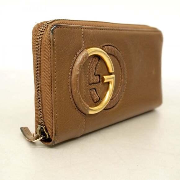 Gucci Interlocking G Long Wallet 309972 Leather Brown Men's Women's - Picture 2 of 12